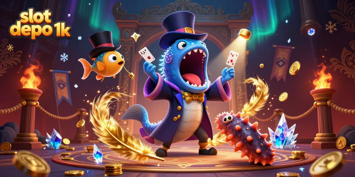 Engage in exciting slot depo 1k adventures with dynamic characters and vibrant casino elements.