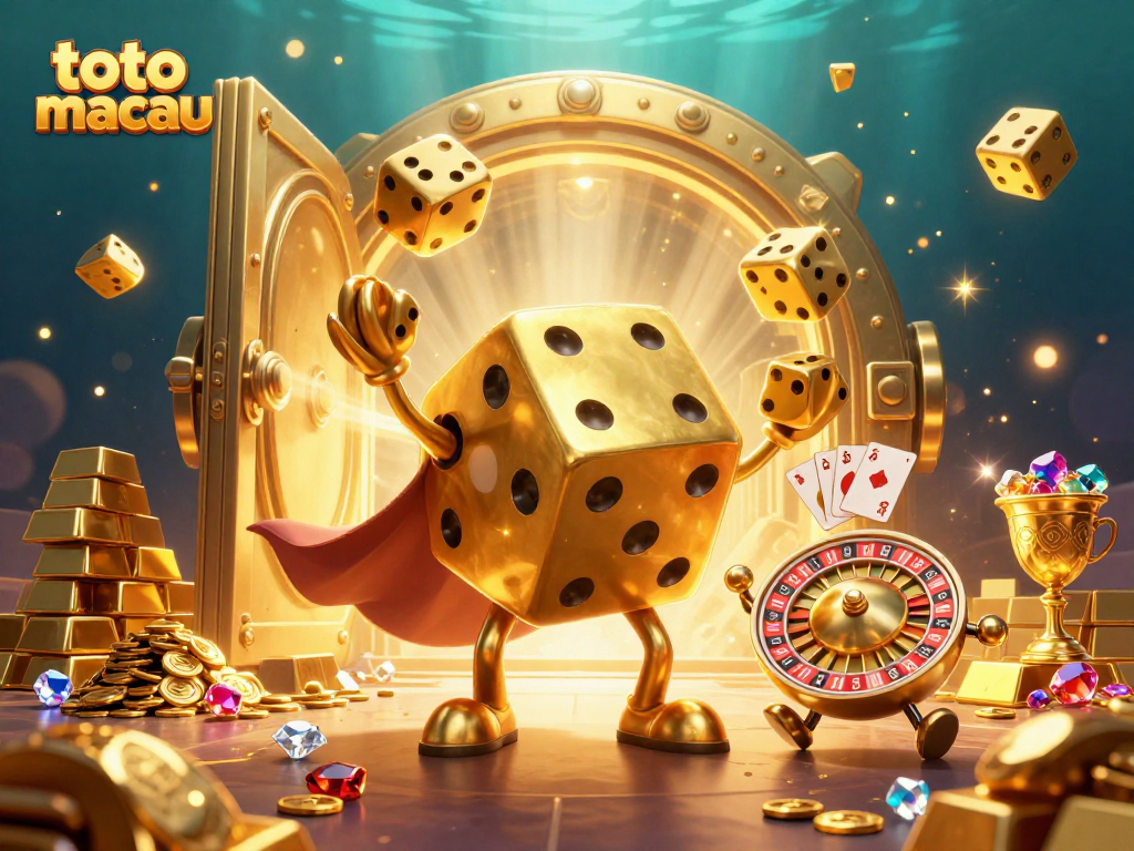 Experience thrilling plays at toto macau with golden dice and gaming treasures in a vibrant scene.