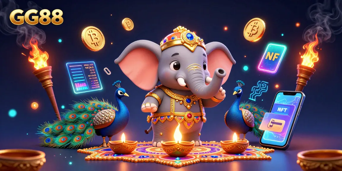 Engage in exciting gameplay at GG88 with vibrant 3D casino characters enjoying crypto-themed elements.