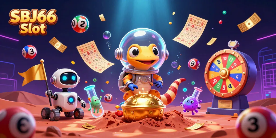 Place your bets and discover winning chances at SBJ66 Slot with a vibrant casino scene.