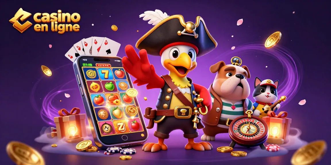 Un jeu captivant sur un casino en ligne avec un perroquet pirate et un bulldog