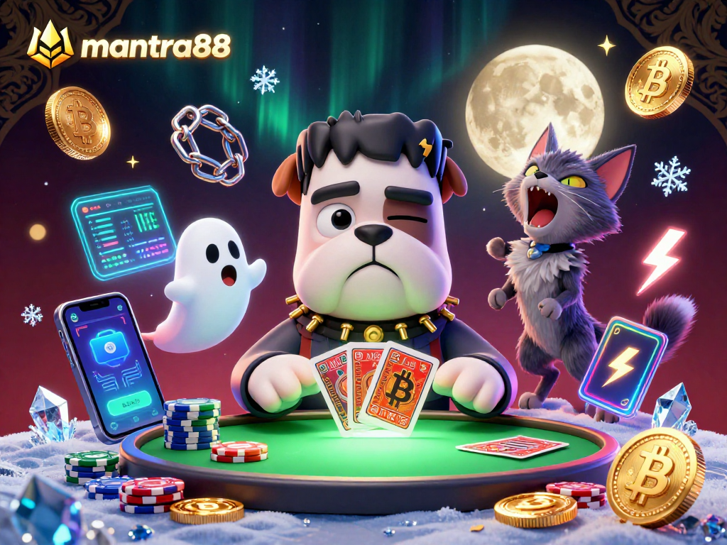 Win big at mantra88 with Halloween-themed casino monsters and cryptocurrency elements, creating a thrilling gambling experience.