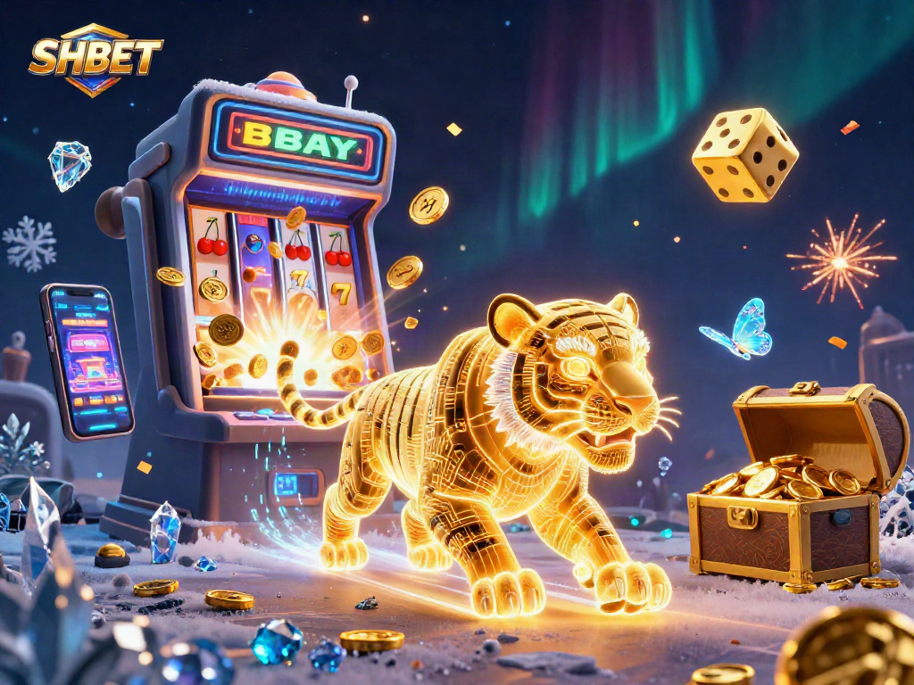 Experience dynamic gaming excitement with SHBET in a visually stunning casino landscape.