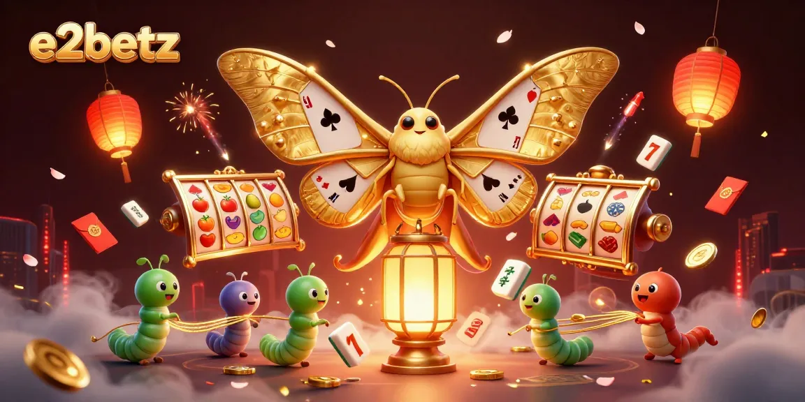 Immerse in e2betz's vibrant casino scene with detailed motifs of luck and games.
