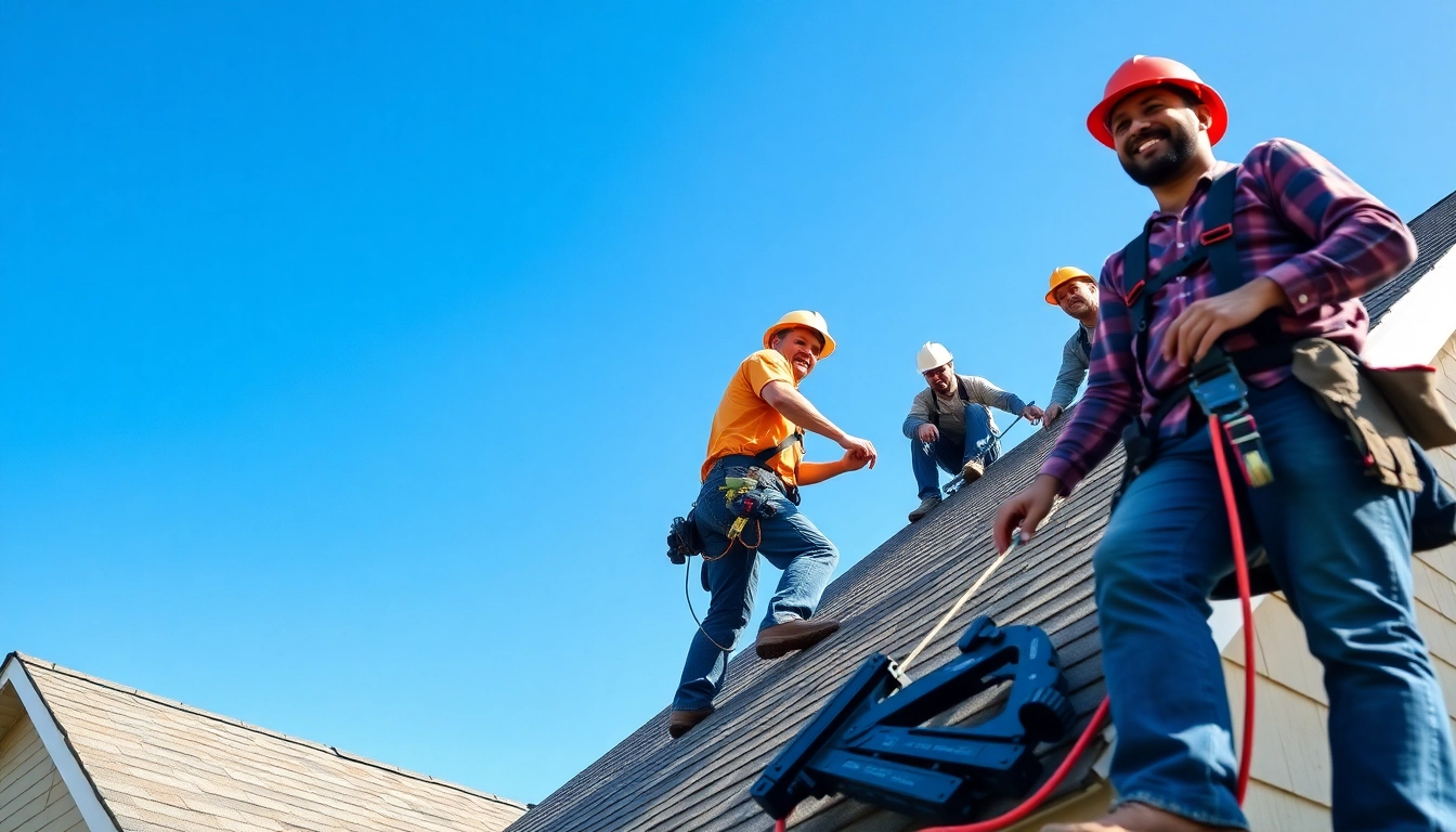 Dependable twinsburg oh roofing company installing shingles on a home.