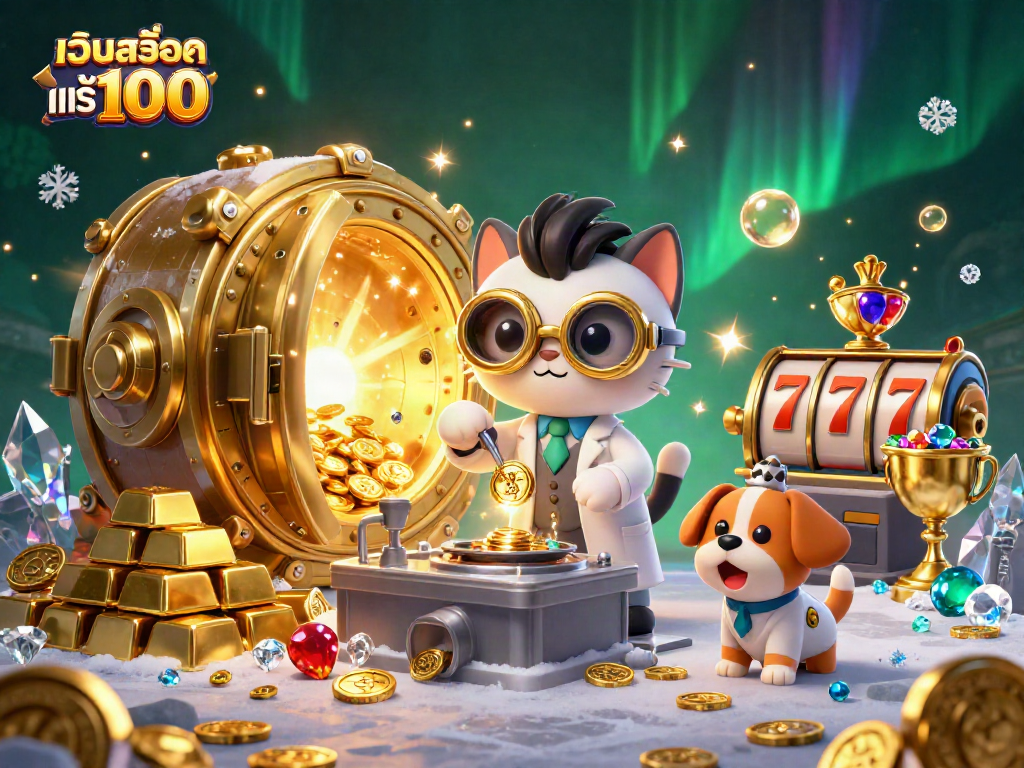 Watch as เว็บสล็อต แท้ 100 เปอร์เซ็นต์ comes to life in a mad scientist's casino lab, filled with riches and excitement.