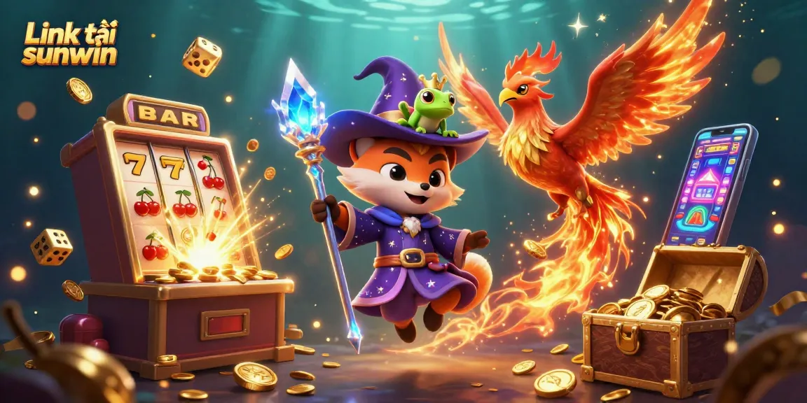 Engage with thrilling slots at Link tải sunwin, featuring dynamic characters and dazzling casino elements.