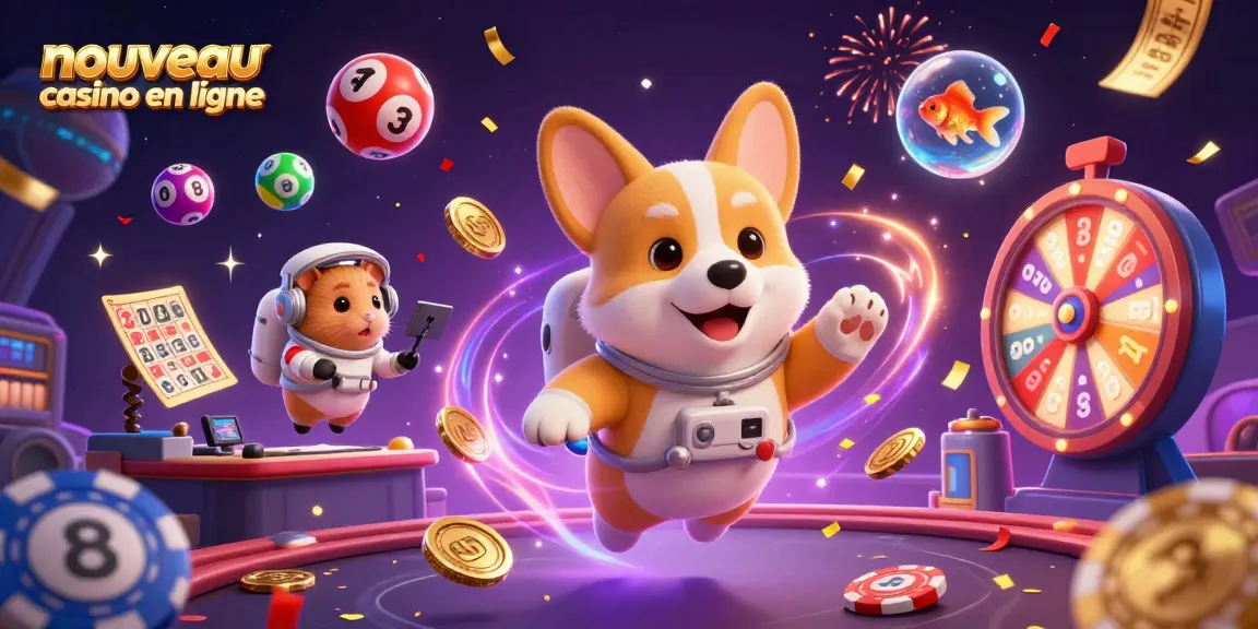 Engagez-vous avec le nouveau casino en ligne grâce à un corgi astronaute et des éléments de loterie éblouissants.