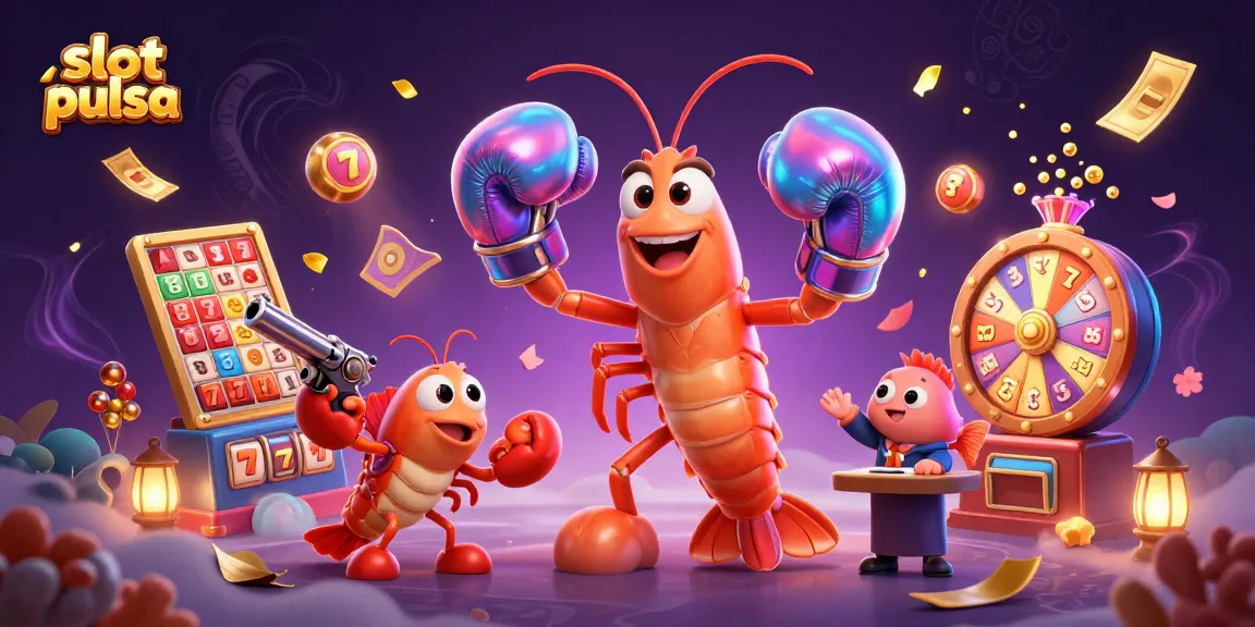 Play slot pulsa with vibrant 3D characters in an exciting casino scene filled with jackpot elements.