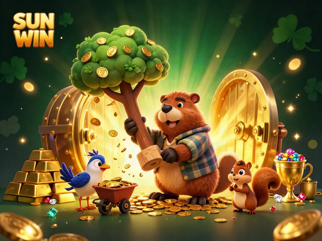 Experience exhilarating wins and secure jackpots at SUN WIN with vibrant coins and treasures.