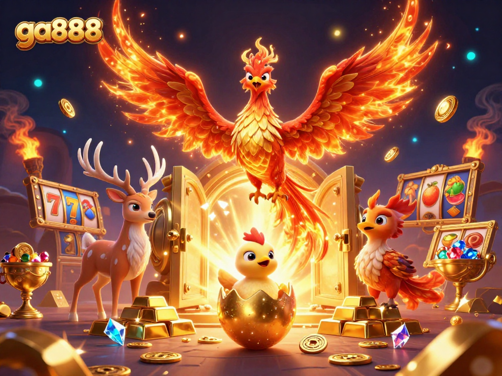 Enhance your gaming experience at ga888 with vibrant casino elements and dynamic characters.