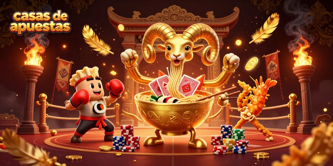 Las casas de apuestas presentan una escena animada con un bol de ramen y personajes únicos.