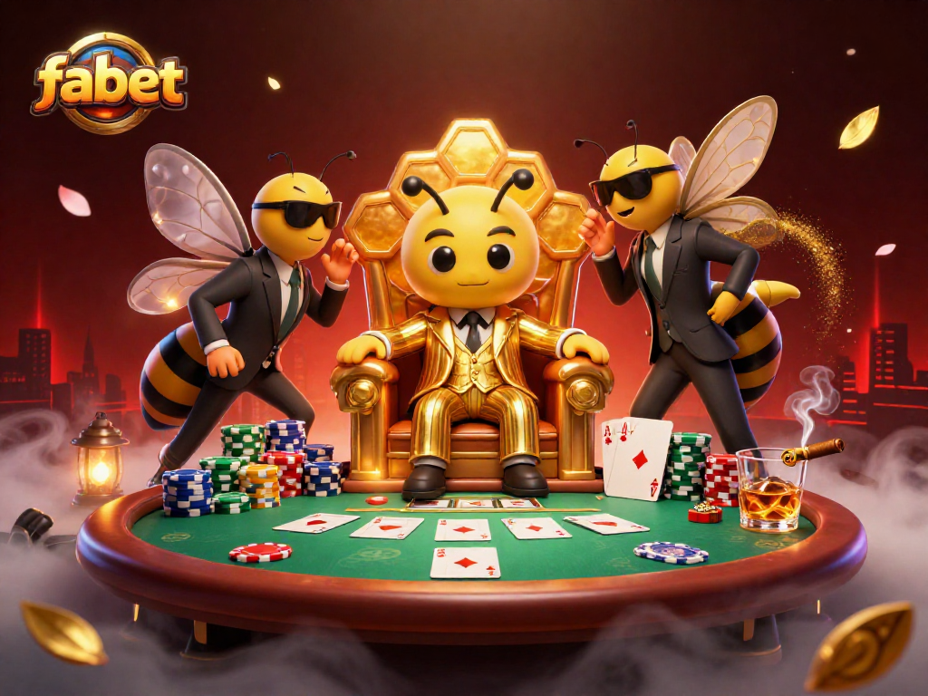 Experience the excitement of fabet as the mob boss presides over a vibrant poker scene filled with thrilling details.
