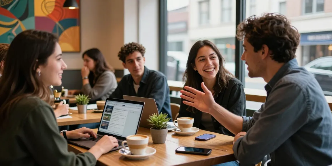 Genuine connections at HundRoses dating app meetup in a cozy cafe.