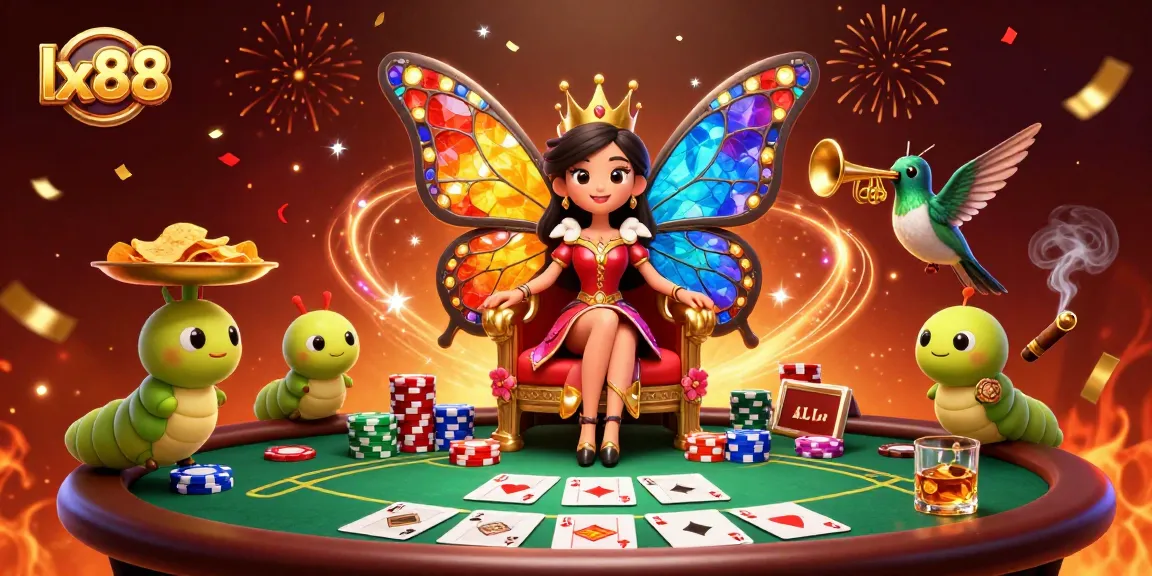 Unveiling exciting gaming opportunities at lx88 with a vibrant illustration showcasing gambling elements.