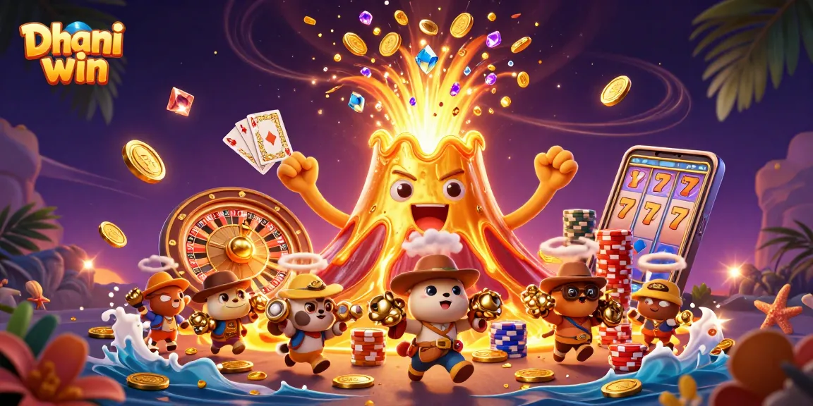 Dhani win unleashes thrilling gaming action with a captivating golden volcano and treasure-filled adventure