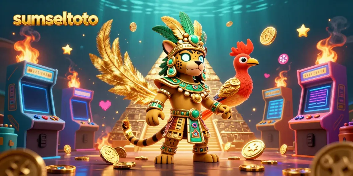 Sumseltoto offers vibrant gaming experiences with a dynamic Mayan theme and glowing arcade elements.