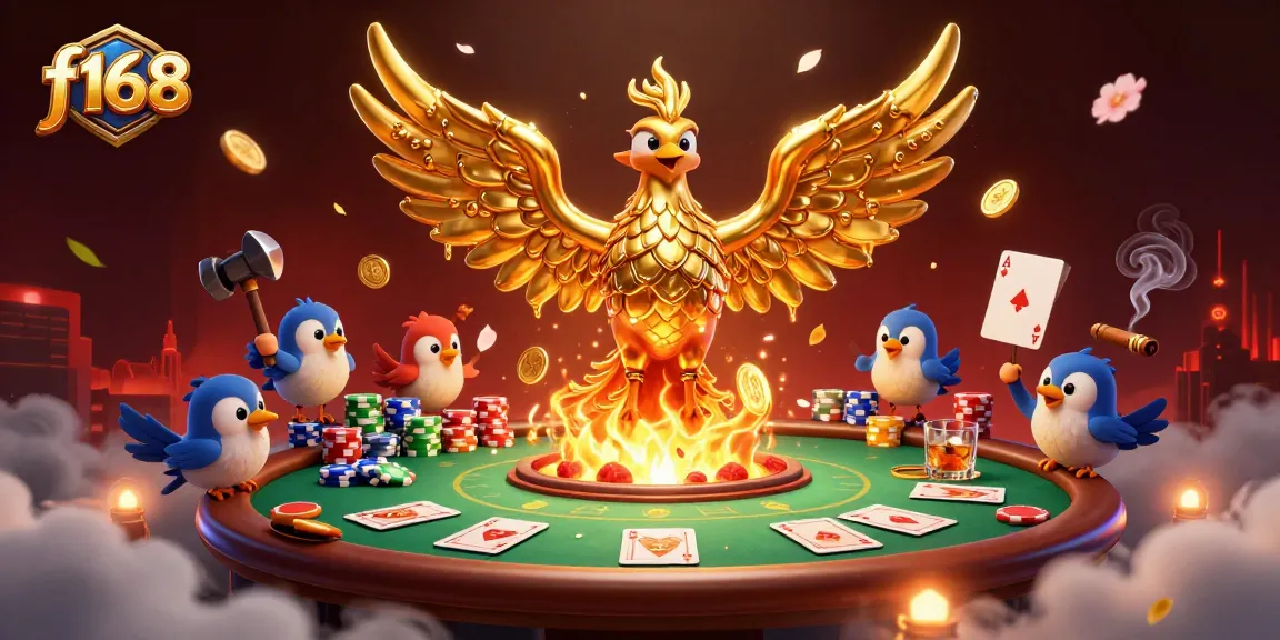 Experience the thrill of winning at f168 with mystical golden elements and poker excitement!