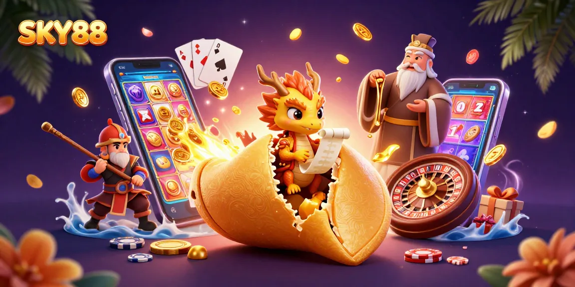Engage in exciting gameplay at SKY88, featuring vibrant slot games and golden winnings.