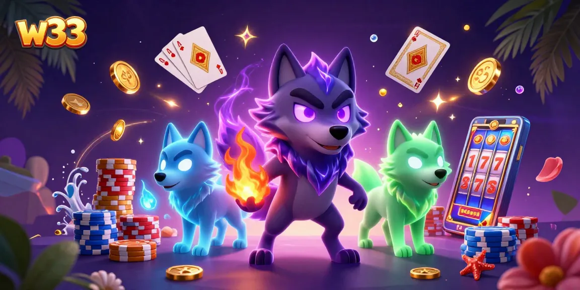 Experience thrilling w33 pokies gaming with vibrant characters and dynamic casino elements.