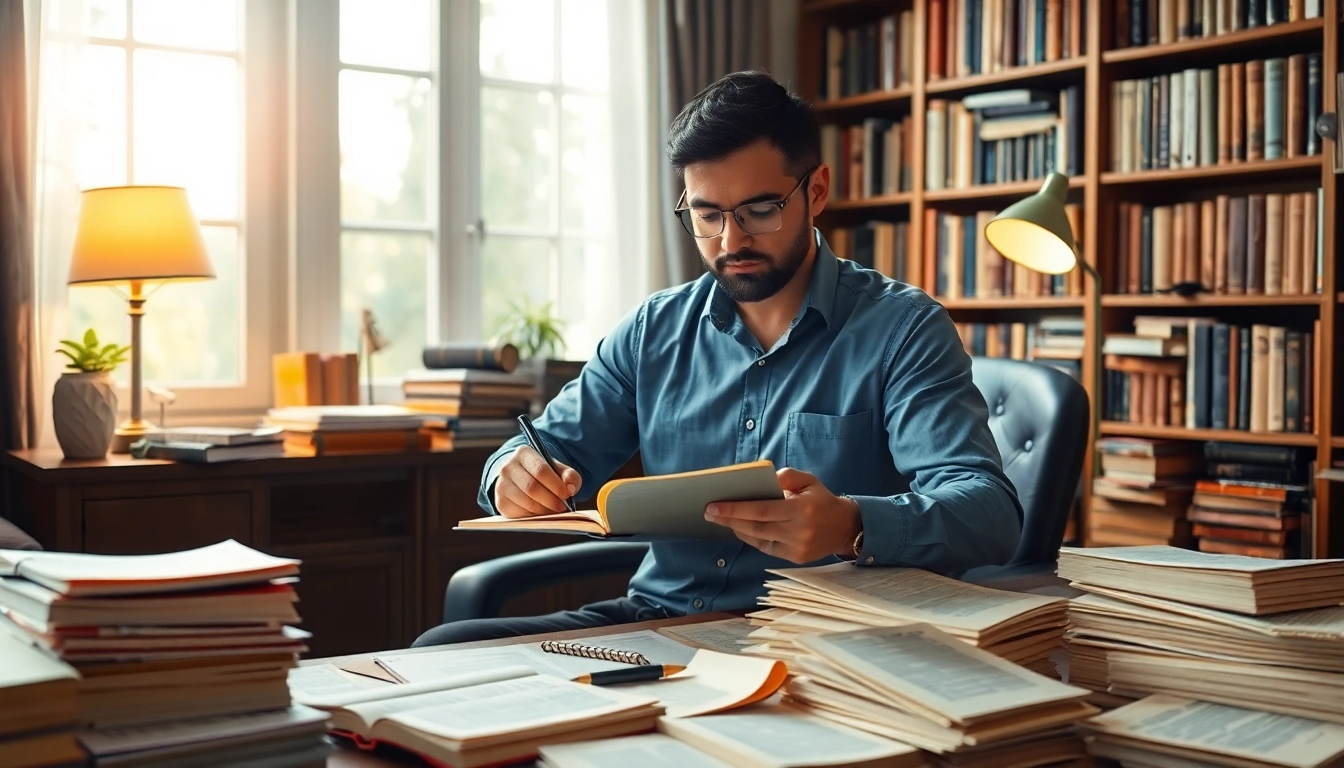Learn how to publish book in India with an author writing in a cozy home office.