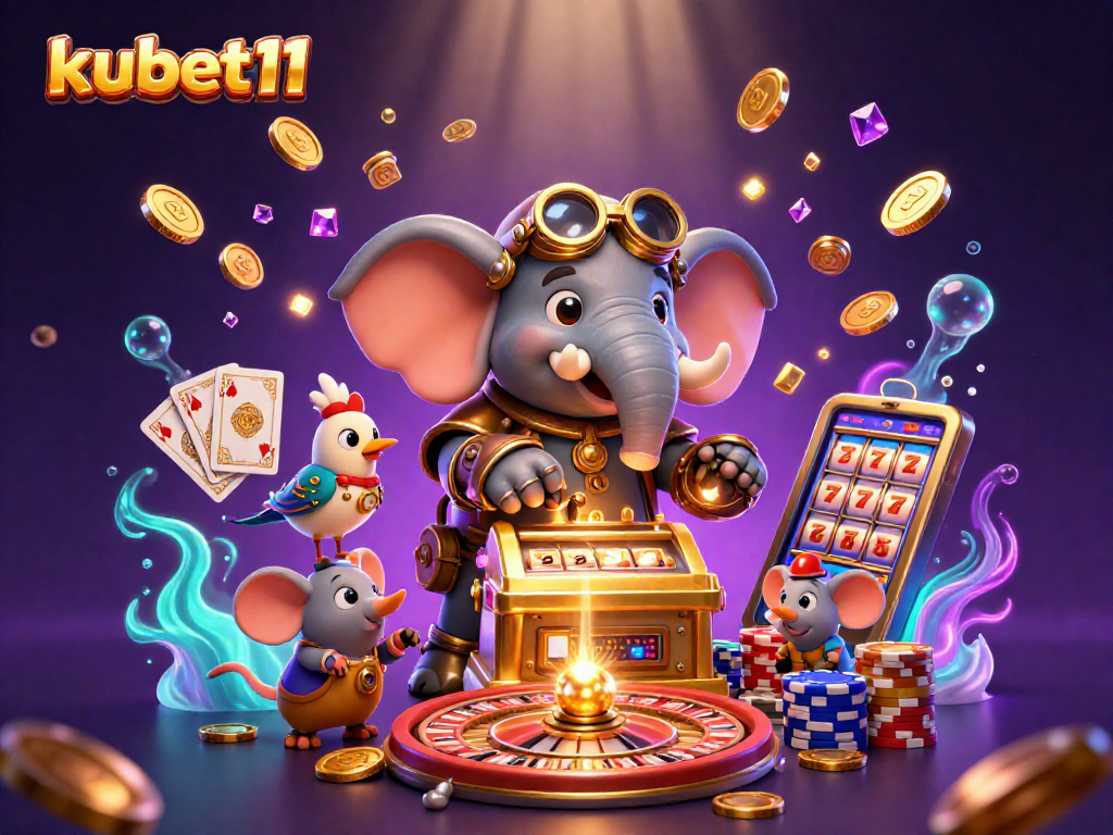 Experience the excitement of kubet11 with a 3D steampunk elephant at the slots!