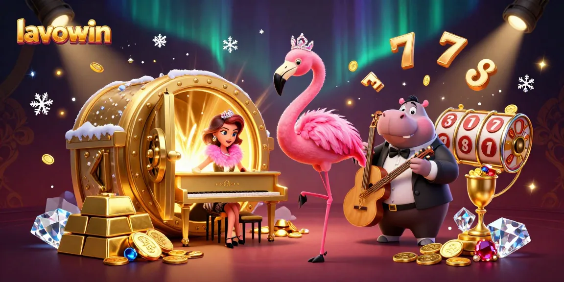 Experience the excitement of lavowin with vibrant casino characters and dynamic slot elements.