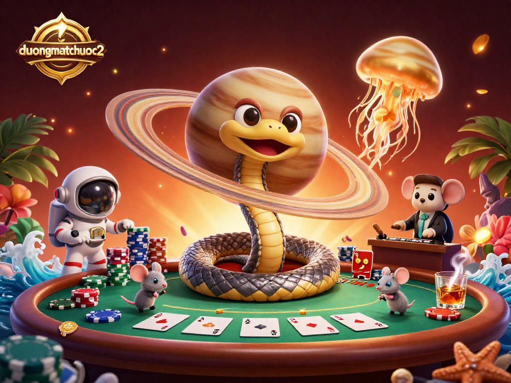Experience the exciting world of duongmatchuoc2, where playful astronaut mice bet on the rings of a cosmic roulette wheel.