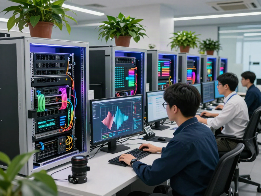 AI Token Economy powered GPU systems in a modern AI factory workspace.