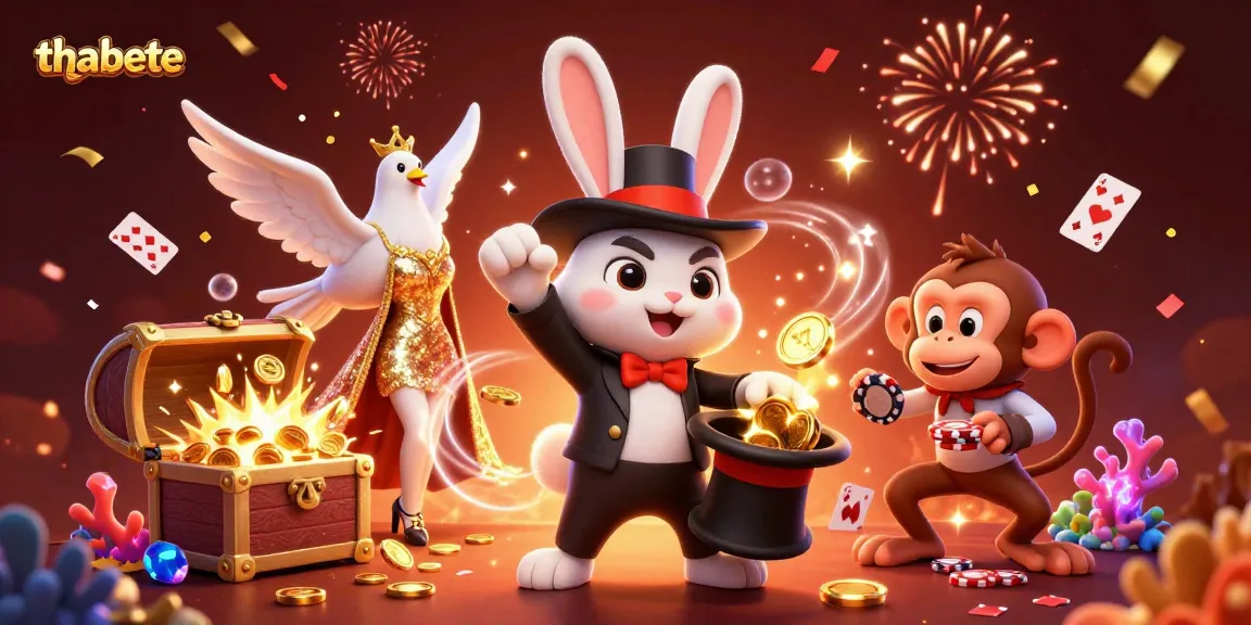 Experience thabete's magic with a dazzling 3D scene of casino excitement and fun.