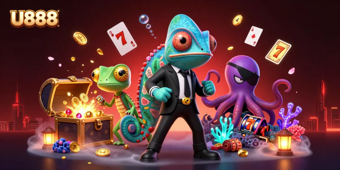 U888 engages players with dynamic casino elements amidst a vivid underwater scene.