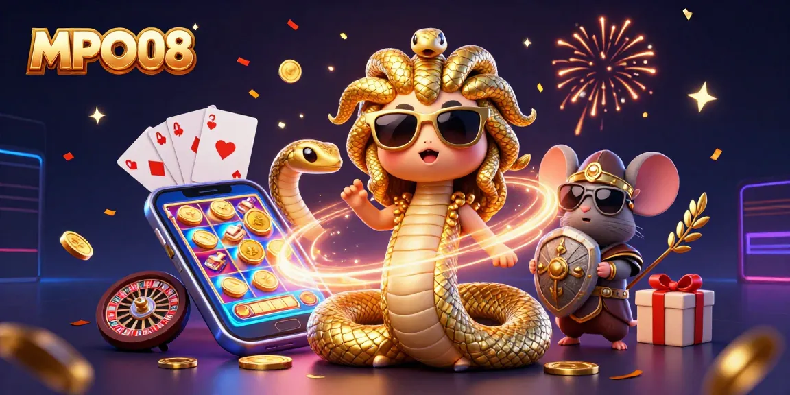 Experience the thrill with MPO08 and interactive slot games amidst a lively casino atmosphere.