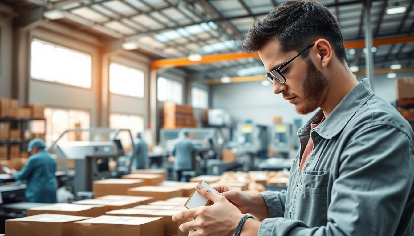 Engaged workers in a contract packaging company organizing products efficiently for client orders.