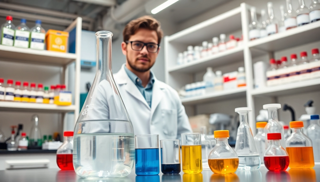 Analyze dimethyl sulfoxide solutions in a professional laboratory setting with a chemist.