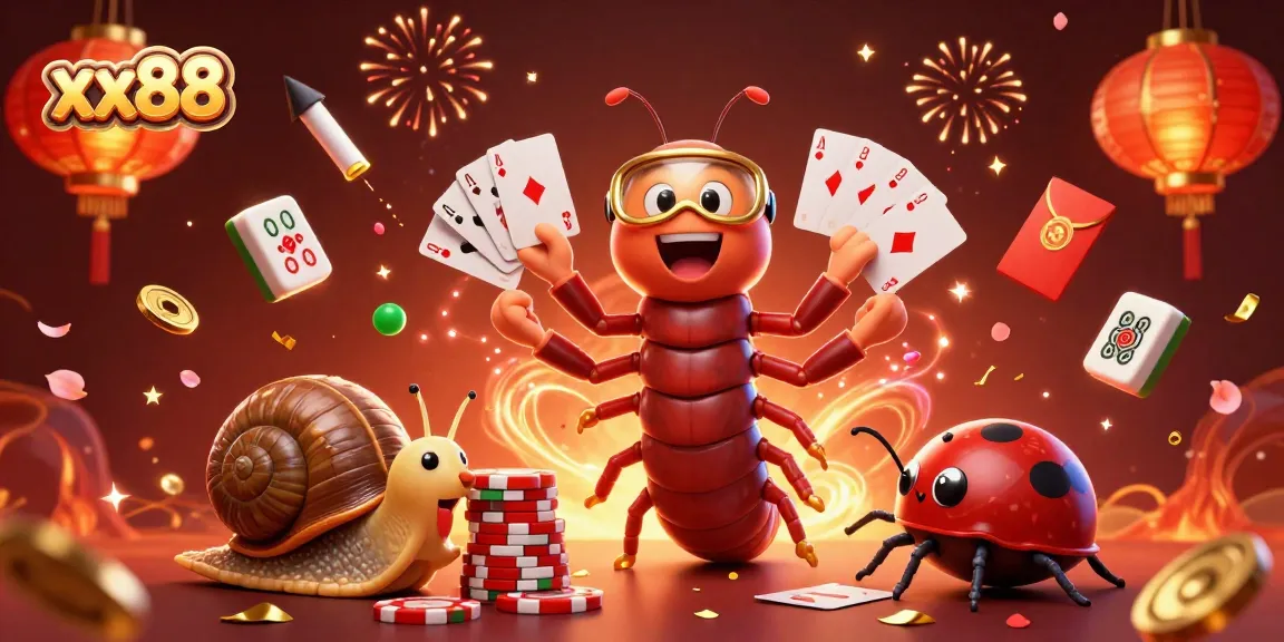 Experience the thrill of gaming at xx88 with lively characters and vibrant casino elements.