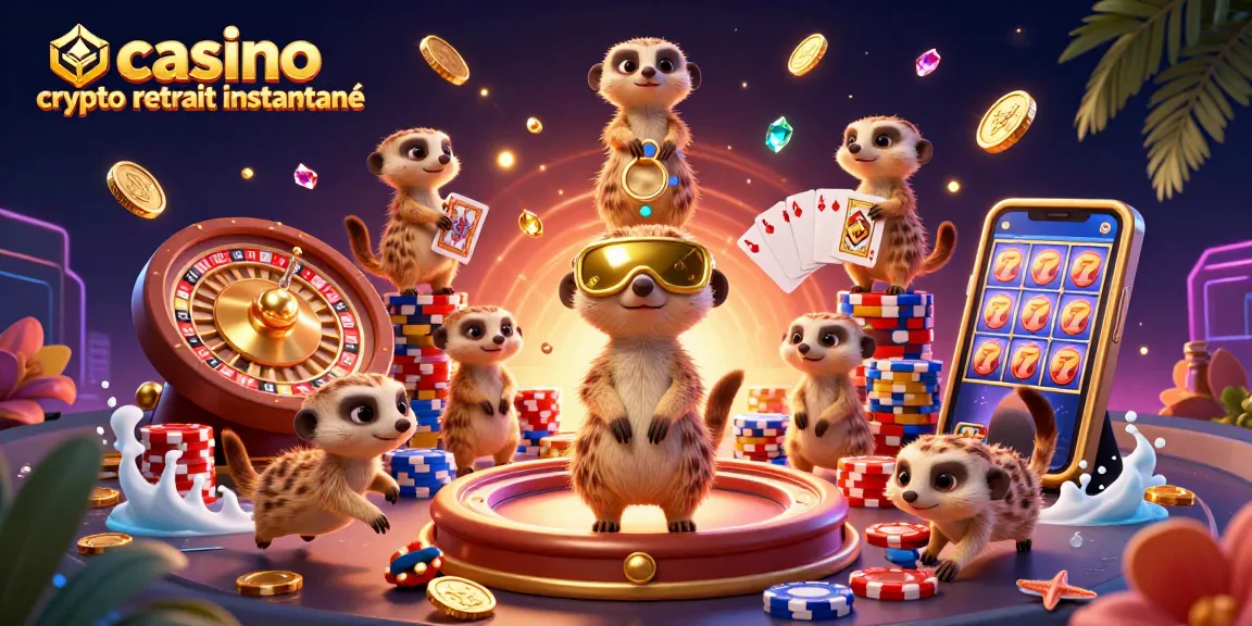 Profitez d'une expérience unique de casino crypto retrait instantané avec des meerkats en action.