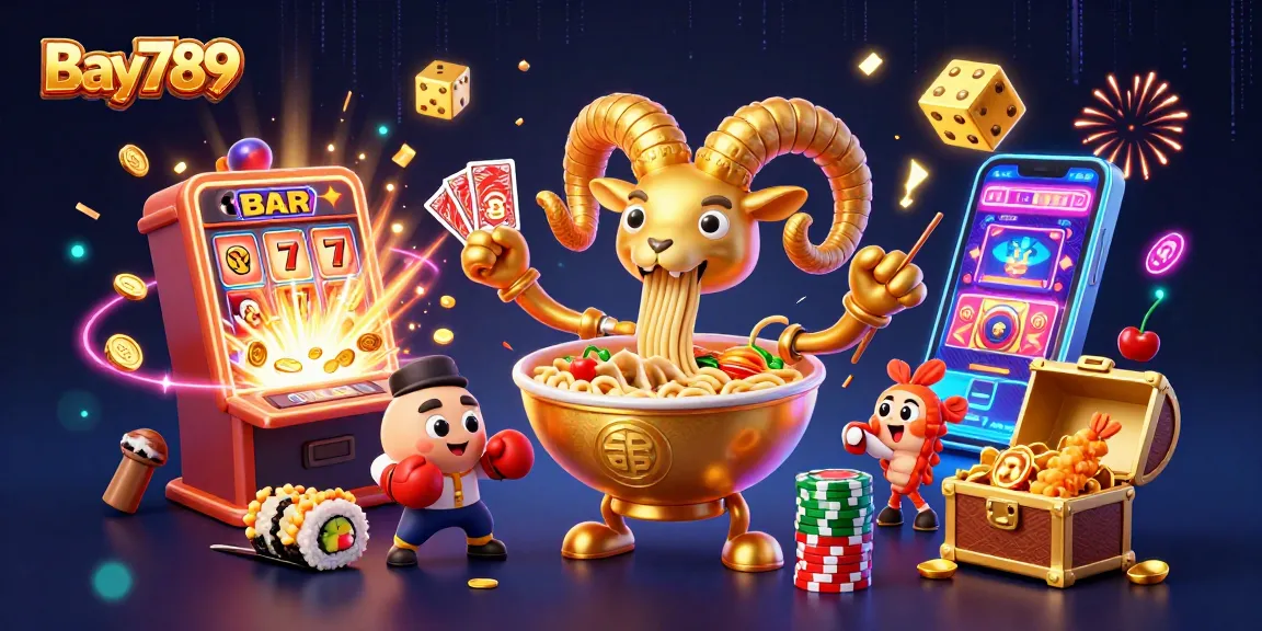 Experience the thrill at Bay789 with a vibrant 3D casino scene full of excitement and jackpot elements.