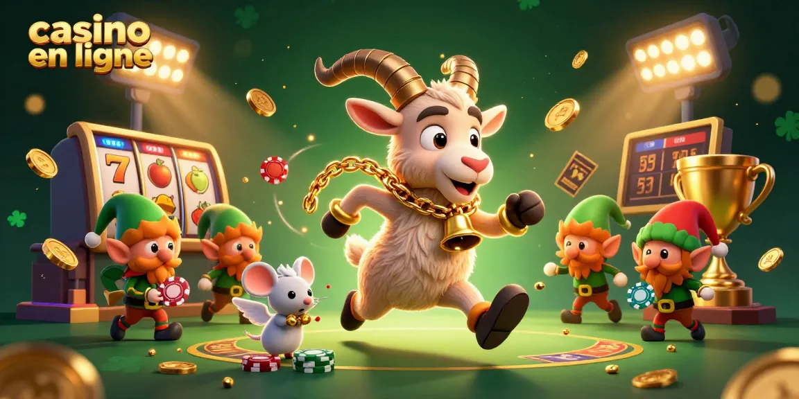 Casino en ligne avec un Krampus en fête animant un casino tout en jouant.